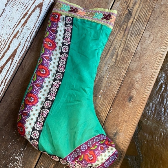 Johnny Was  Reversible Christmas Stocking - Picture 7 of 9